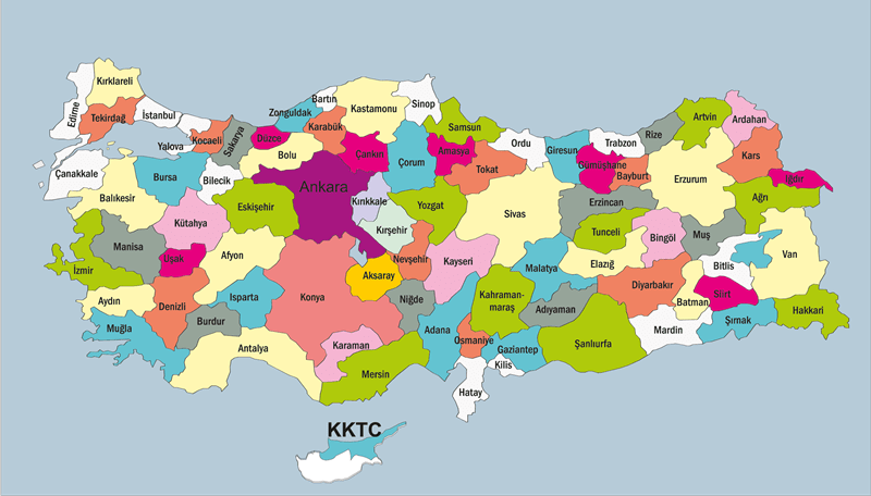 Türkiye meyve haritası