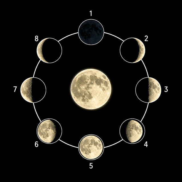 When should trees be pruned according to the moon phase